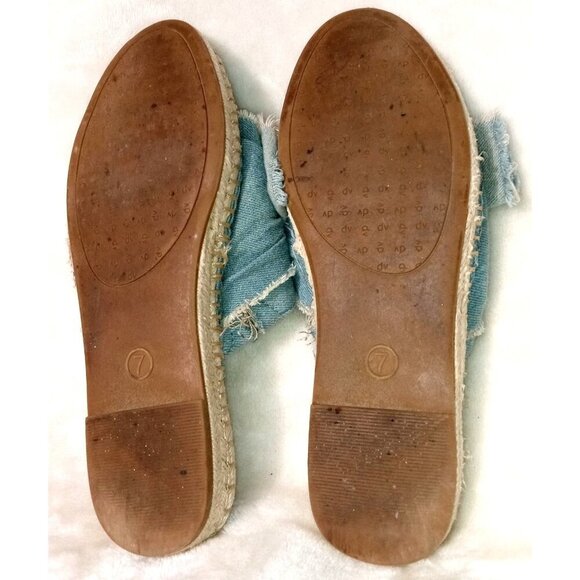 DV Espadrille Denim Bow Sandals Slip-On Style Size 7 - Picture 5 of 5
